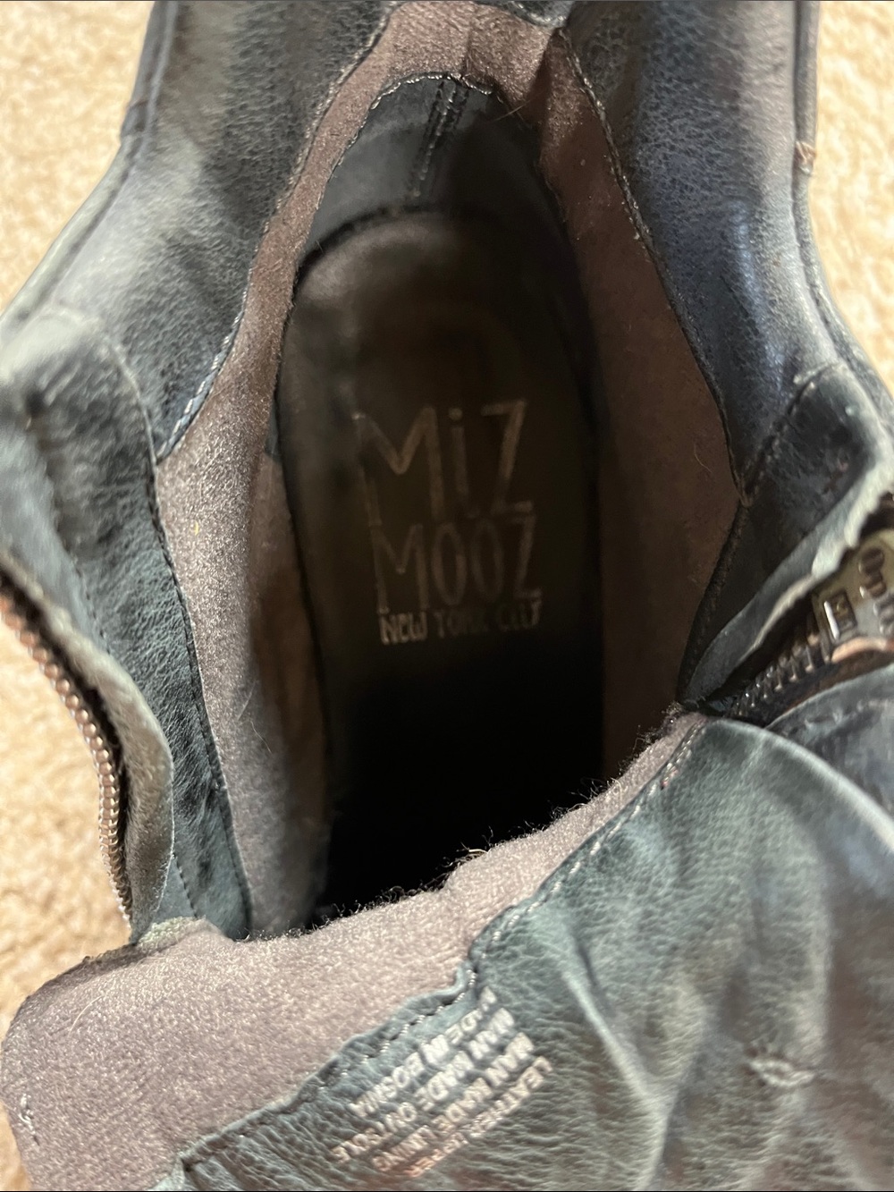 Wedge gray/Black High-Top Lace-Up Sneakers with Side Zippers. Size 37 - Picture 7 of 7